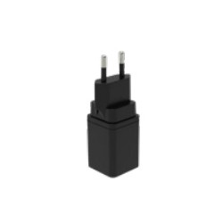 KIT, QC3.0 quick charging adaptor with 1.2m dual type-C cable, Scanpal EDA10A/52/56/57, black, EU/Turkey