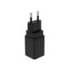 KIT, QC3.0 quick charging adaptor with 1.2m dual type-C cable, Scanpal EDA10A/52/56/57, black, EU/Turkey