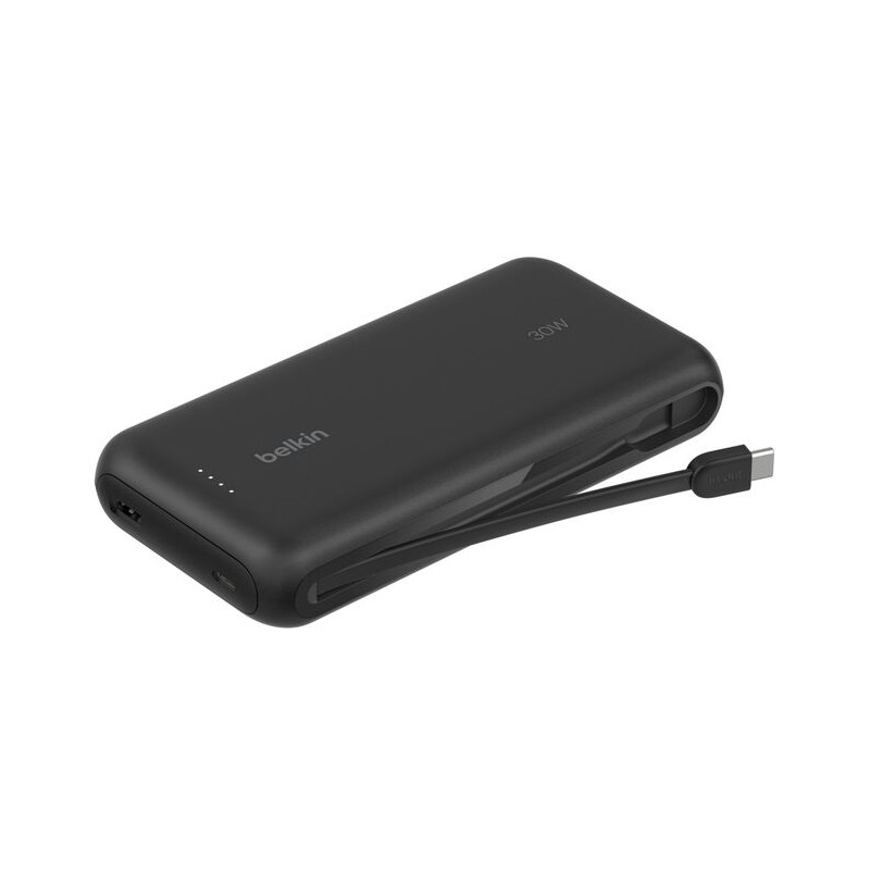 Belkin 20K PD30W Integrated USB-C/Cable Power Bank Black