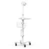 Compulocks Cling Rise Freedm Rolling Kiosk/All Tablets Stand White