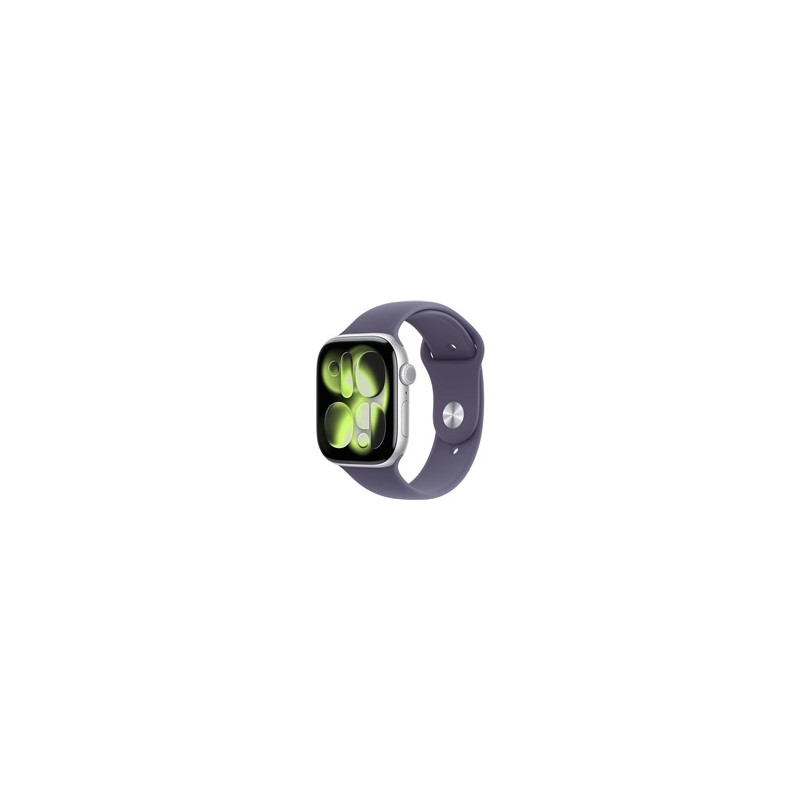 Apple Watch Series 11 GPS 42mm Silver Aluminium Case with Purple Fog Sport Band - S/M