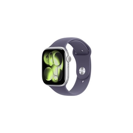 Apple Watch Series 11 GPS 42mm Silver Aluminium Case with Purple Fog Sport Band - S/M