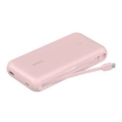 20K PD30W INTEGRATED USB-C/CABLE POWER BANK PINK