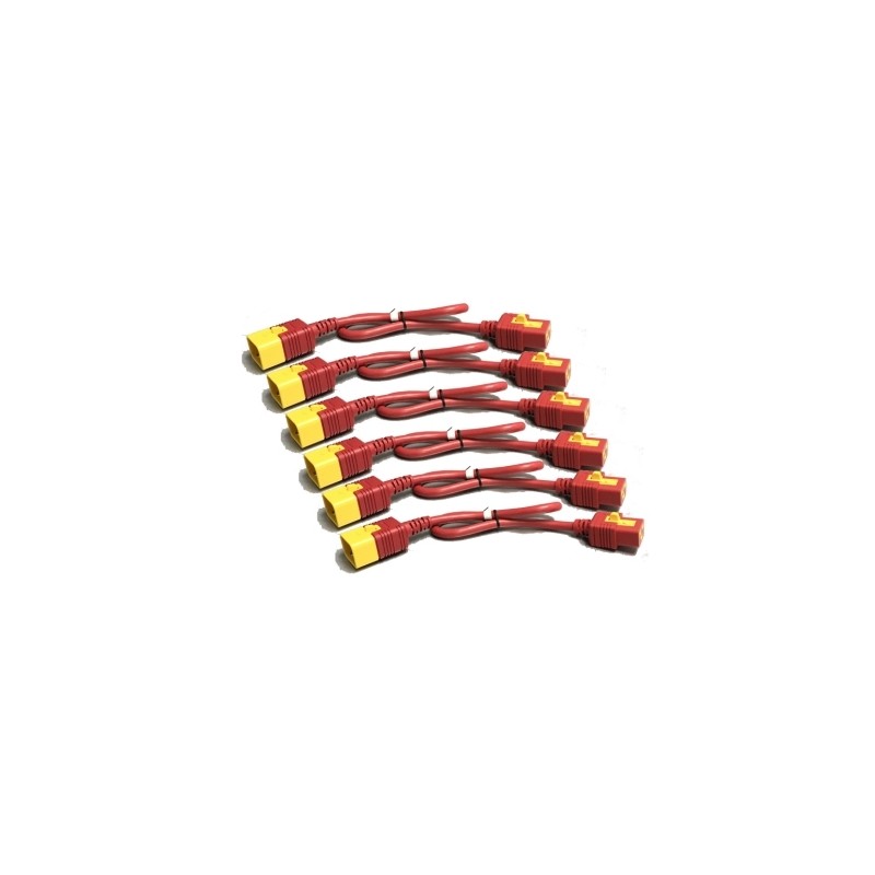 Power Cord Kit (6 EA), Locking, C19 TO C20, 1.8M, Red
