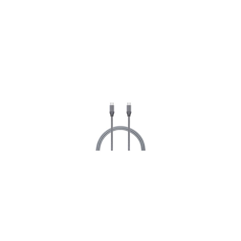 Mcab 5M USB-C GEN2X2 M/M 20GB 100W/20V/5A Grey Braided OD 5.5MM