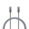 Mcab 5M USB-C GEN2X2 M/M 20GB 100W/20V/5A Grey Braided OD 5.5MM