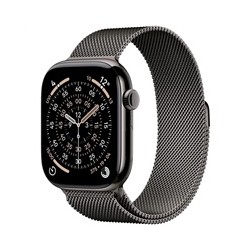 Apple Watch Series 11 GPS + Cellular 46mm Slate Titanium Case with Slate Milanese Loop - S/M