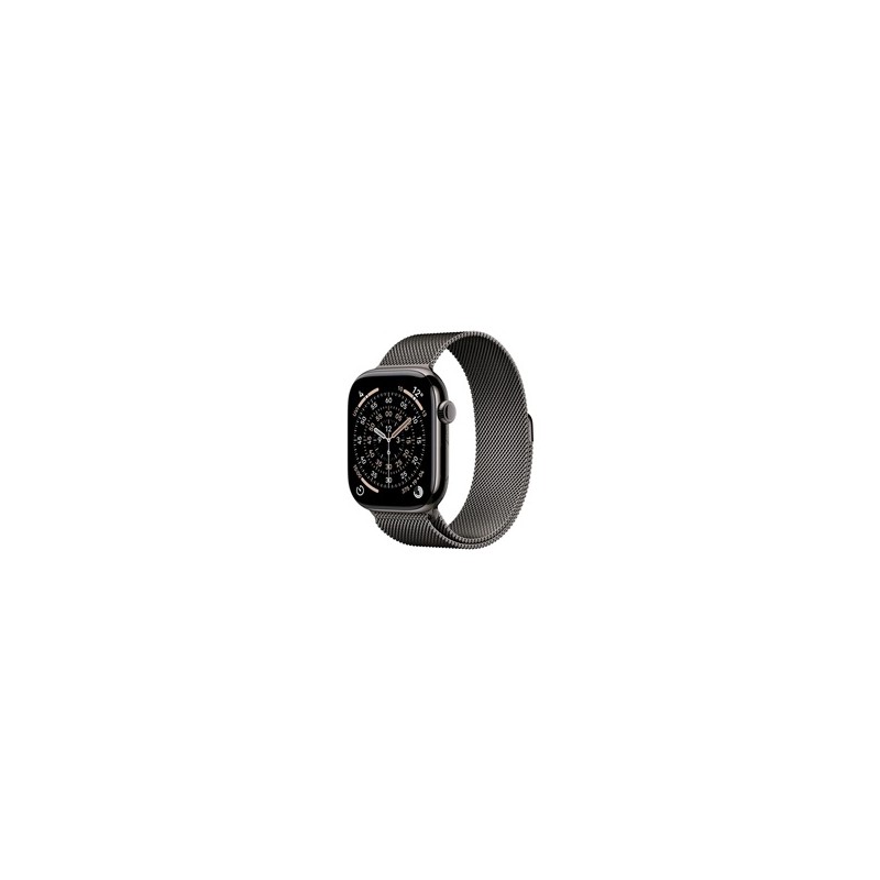 Apple Watch Series 11 GPS + Cellular 46mm Slate Titanium Case with Slate Milanese Loop - S/M