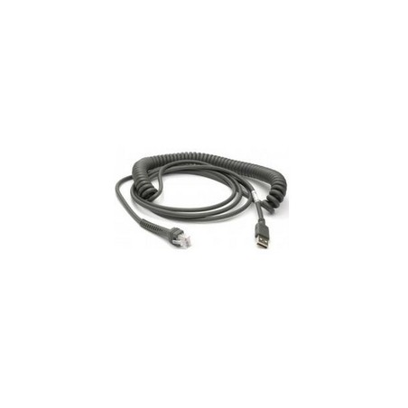 Cable, USB, Type A, Enhanced, Coiled, Power Off Terminal, 5 Meters