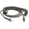 Cable, USB, Type A, Enhanced, Coiled, Power Off Terminal, 5 Meters