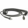 Cable, USB, Type A, Coiled, Power off terminal, 2 Meters, CAB-424E