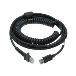Datalogic Cabl USB Type A TPUW Coiled PWR/Off Terminal 5M BLK PWR