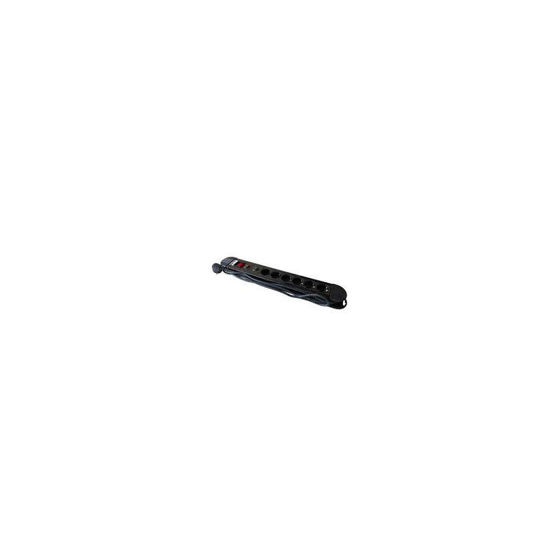 Mcab Socket Strip 6S PVC 3M BK Prem/Surge And Overload Protection