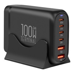OBAL:ME Terminal GaN Stolní nabíječka 4C2A 100W Black