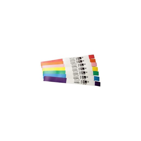 Zebra Wristband, Synthetic, 1X11IN (25.4X279.4MM) DT, Z Band Ultra Soft, Coated, Permanent Adhesive, Cartridge, 175/Roll