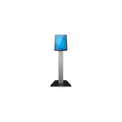 Wallaby Self-Service Floor Stand top with Meisong label and receipt printer, black (note: complete self-service floor stand