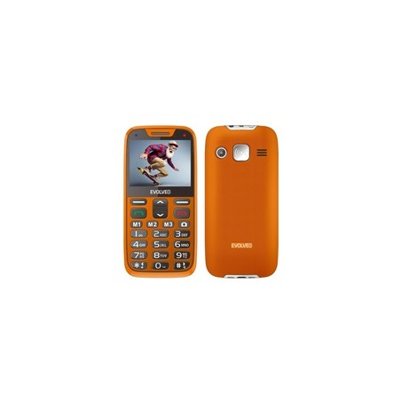 EVOLVEO EasyPhone XR, mobilní telefon pro seniory s nabíjecím stojánkem, oranžová
