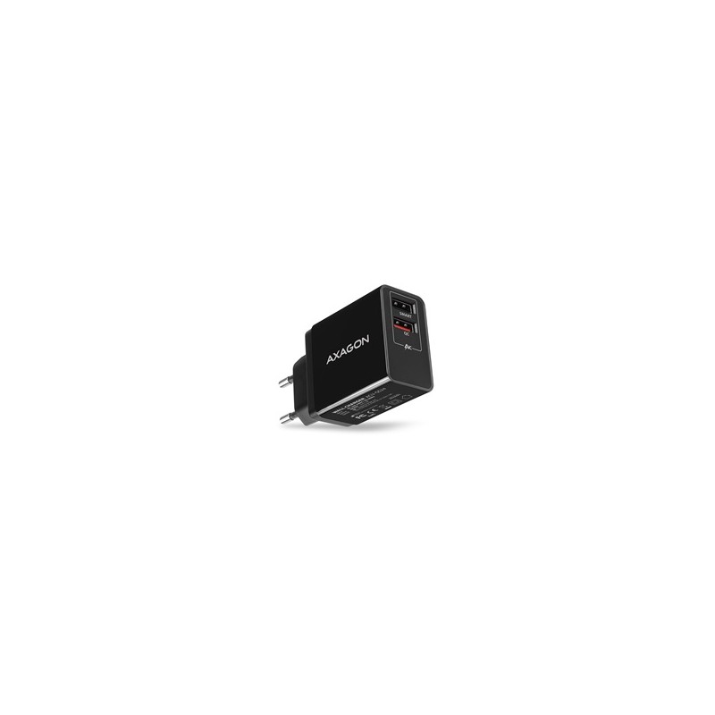 AXAGON ACU-QS24, QC & SMART nabíjačka do siete 24W, 2x port USB-A, QC3.0/AFC/FCP + 5V/1,2A