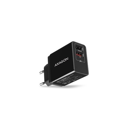 AXAGON ACU-QS24, QC & SMART nabíjačka do siete 24W, 2x port USB-A, QC3.0/AFC/FCP + 5V/1,2A