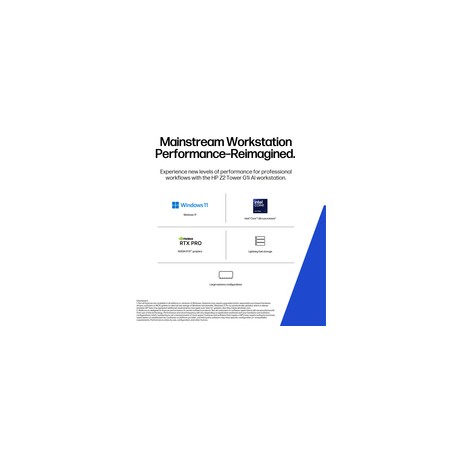 HP Z2 TWR G1I CU7 265K RTX A1000/32GB 1TB W11P6 WIFI7 NO KB/M