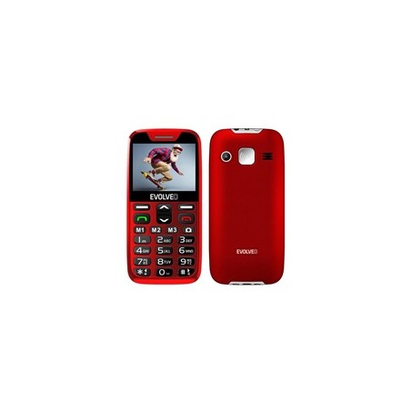 EVOLVEO EasyPhone XR, mobilní telefon pro seniory s nabíjecím stojánkem, červená