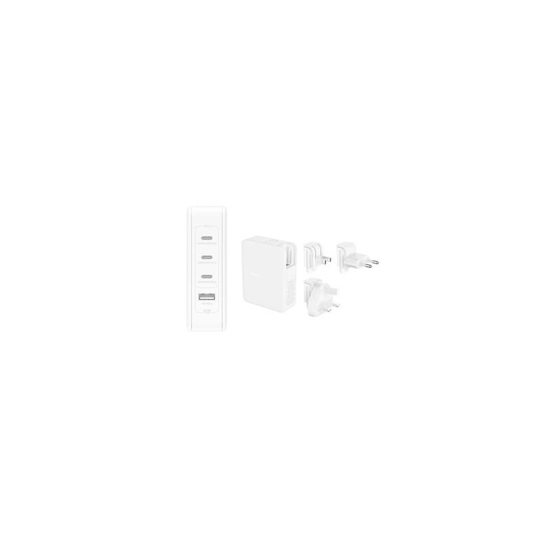 Belkin 140W 4-Ports USB GaN Wall/Charger With UK/EU/US Plug Tips