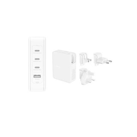 Belkin 140W 4-Ports USB GaN Wall/Charger With UK/EU/US Plug Tips
