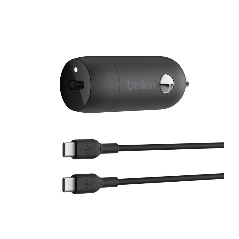 Belkin Car Charger 30W With PPS W/PVC,C-C,1M Blk