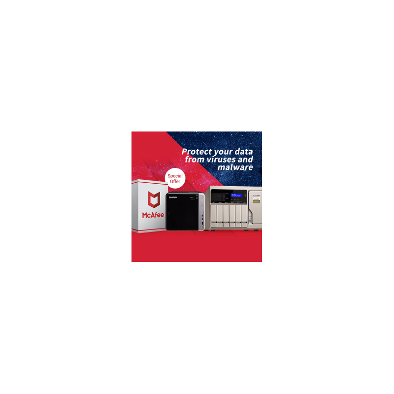 QNAP LS-MCAFEE-2Y - McAfee antivirus 2 years license, Physical Package