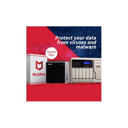 QNAP LS-MCAFEE-2Y - McAfee antivirus 2 years license, Physical Package