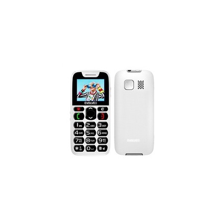 EVOLVEO EasyPhone, mobilní telefon pro seniory s nabíjecím stojánkem, bílá