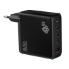 TB 3x USB-C + 1x USB-A nabíječka, GaN, 100W, černá