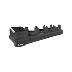 Multi-slot cradle to charge up to four TC53/TC58 TC53e/TC58e/TC53e-RFID devices and four batteries. Includes shim and PS