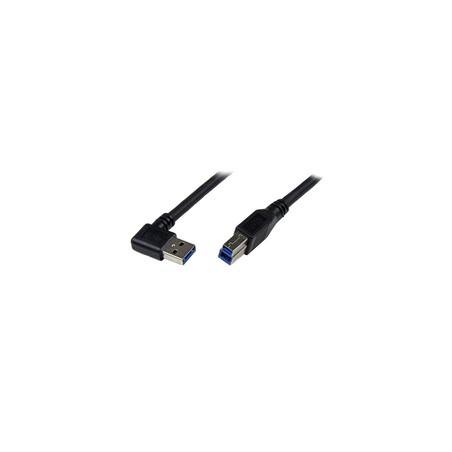 1M USB 3 CABLE RIGHT ANGLE BK/.