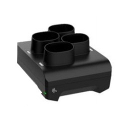 Zebra CS6080 Cordless: 4-Slot Battery ShareCradle, INDUCTIVE, Midnight Black. Includes Power Supply And DC Line Cord.