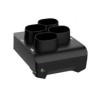 Zebra CS6080 Cordless: 4-Slot Battery ShareCradle, INDUCTIVE, Midnight Black. Includes Power Supply And DC Line Cord.