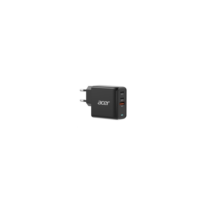 ACER Adapter 67W PD GaN charger,USB-C,USB-A,EU plug,Black