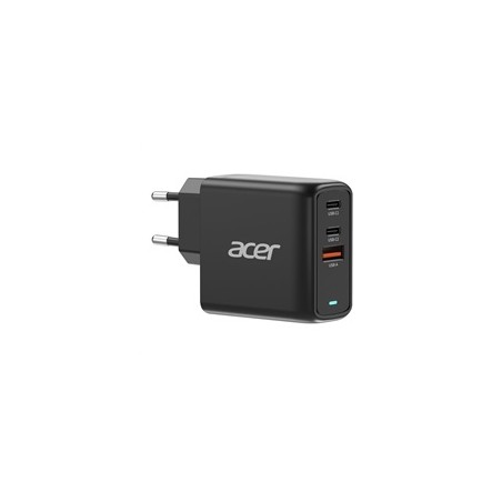 ACER Adapter 67W PD GaN charger,USB-C,USB-A,EU plug,Black
