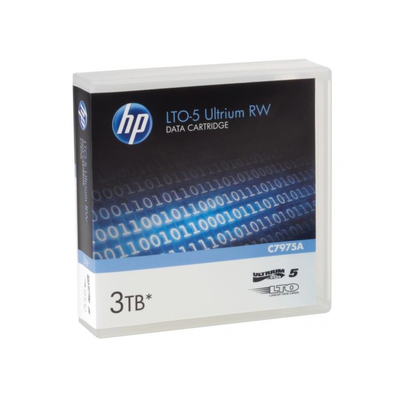 HP LTO-5 Ultrium 3 TB, C7975A (1x HP LTO-5 Ultrium 3TB RW Data Cartridge. Write-on label only. No bar code label.)