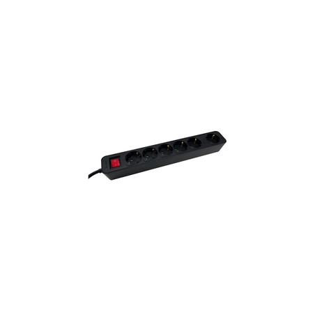 Mcab Socket Strip 6S PVC 3M BK Eco/16A/3680W