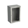 Rozvaděč nástěnný SENSA 18U 400mm, dveře sklo, RAL 7035, SENSA-18U-64-11-G