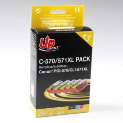 UPrint kompatibilní ink s CLI571, C-570/571XL PACK, 2xblack/1xcyan/1xmagenta/1xyellow, high capacity