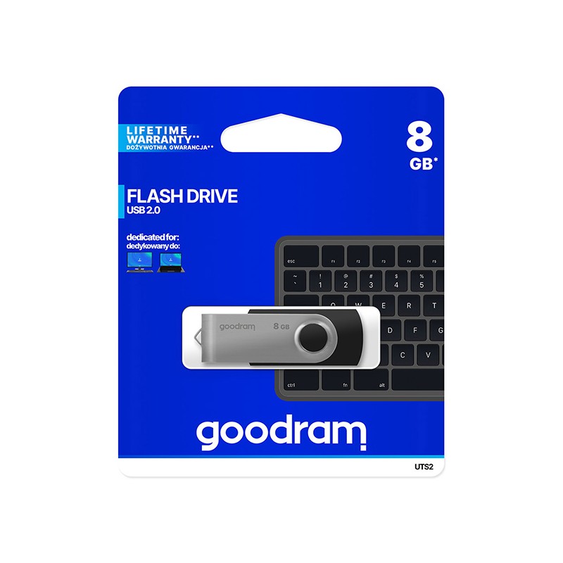 GOODRAM Flash Disk UTS2 8GB USB 2.0, černá