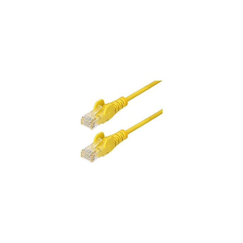 Startech 25CM Yellow Slim CAT6 Cable/Slim Snagless RJ45 UTP Patch CAB