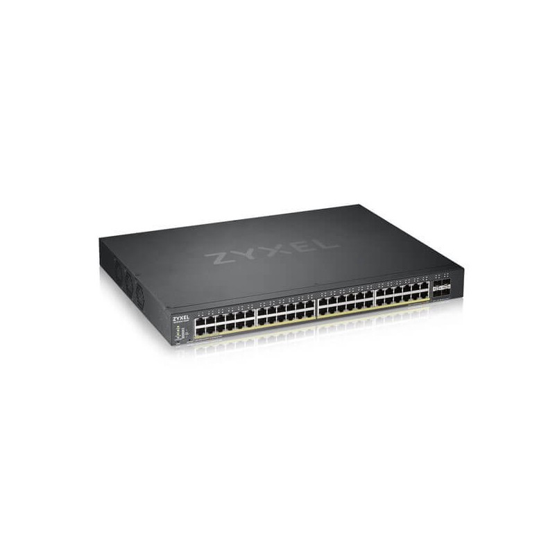 Zyxel XGS1935-52HP, 52 Port Lite-L3 Smart Managed PoE Switch, 48x Gigabit PoE and 4x 10G SFP+, hybrid mode