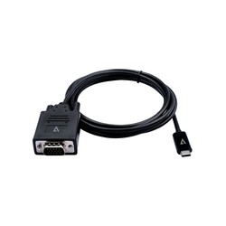 BLACK USB-C TO VGA VIDEO CABLE/USB-C MALE TO VGA MALE 2M 6.6FT