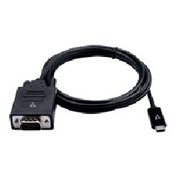 V7 Black USB-C TO VGA Video Cable/USB-C Male TO VGA Male 2M 6.6FT