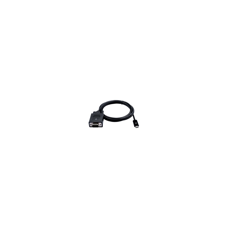 BLACK USB-C TO VGA VIDEO CABLE/USB-C MALE TO VGA MALE 2M 6.6FT