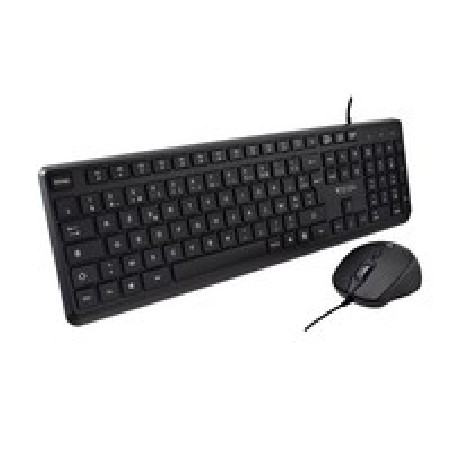 V7 USB Pro Keyboard Mouse Combo ES/QWERTY ES Spanish Lasered Keycap