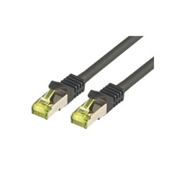 CAT7 SFTP RJ45 LSZH 15M BLACK/10GBIT RAW PATCH CABLE